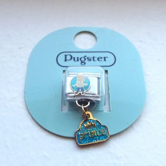 Pugster enamel Prince dangle 9mm stainless steel Italian charm bracelet link new - Picture 1 of 2